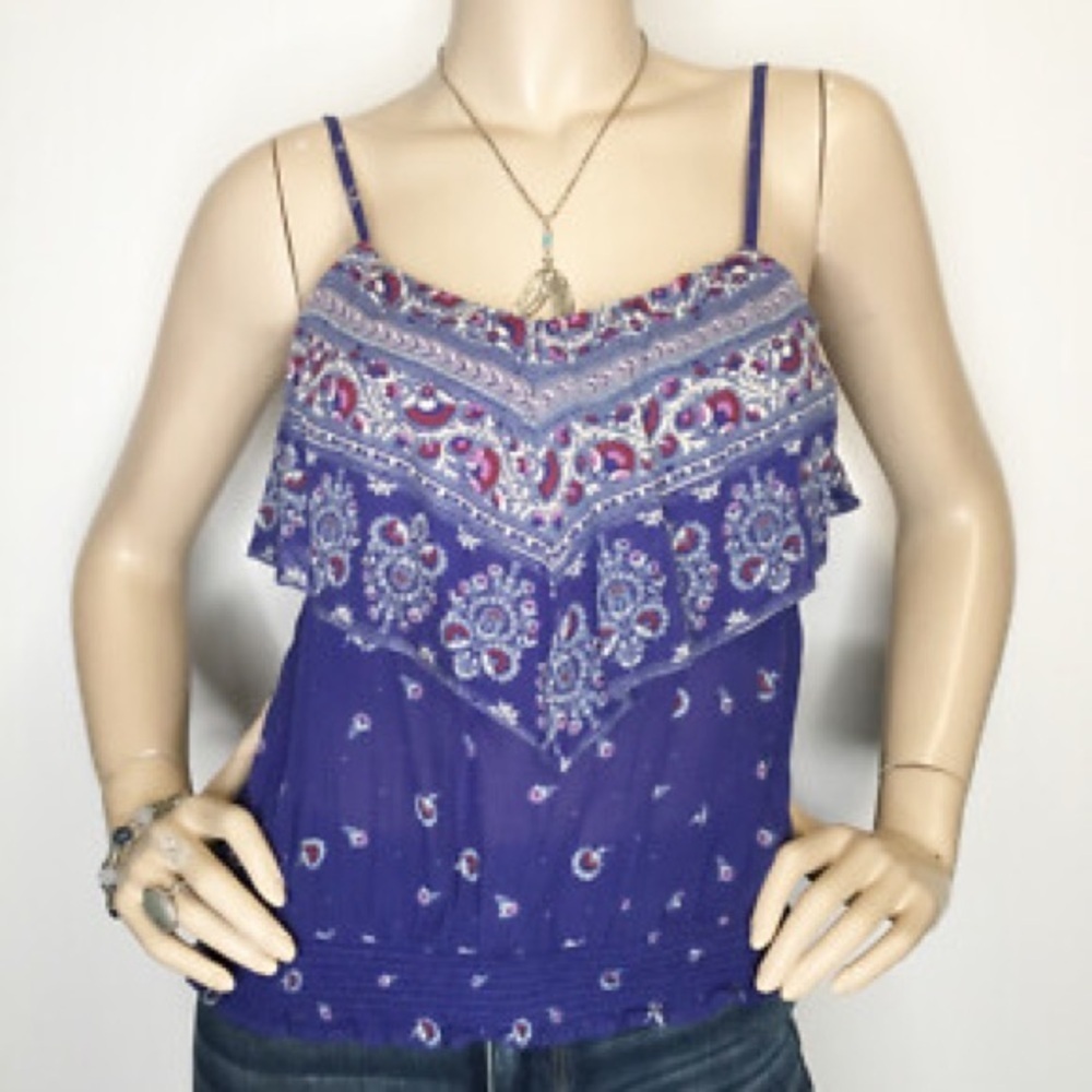 American eagle  Blue Paisley Camisole